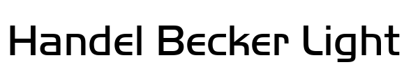 Handel Becker Light Font Image