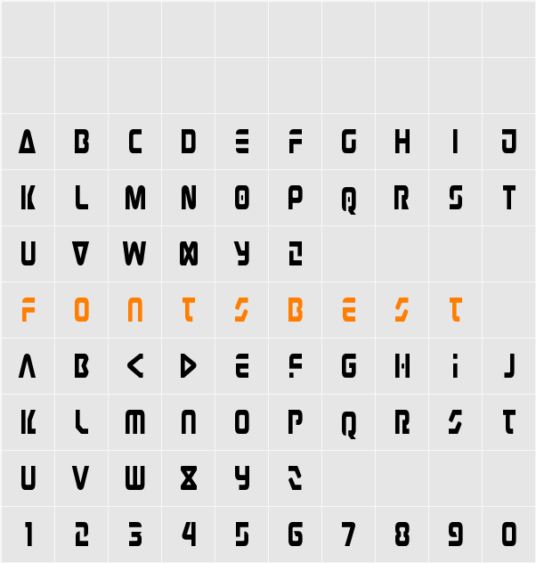 Judge Condensed Character Map