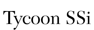 Tycoon SSi Font Image