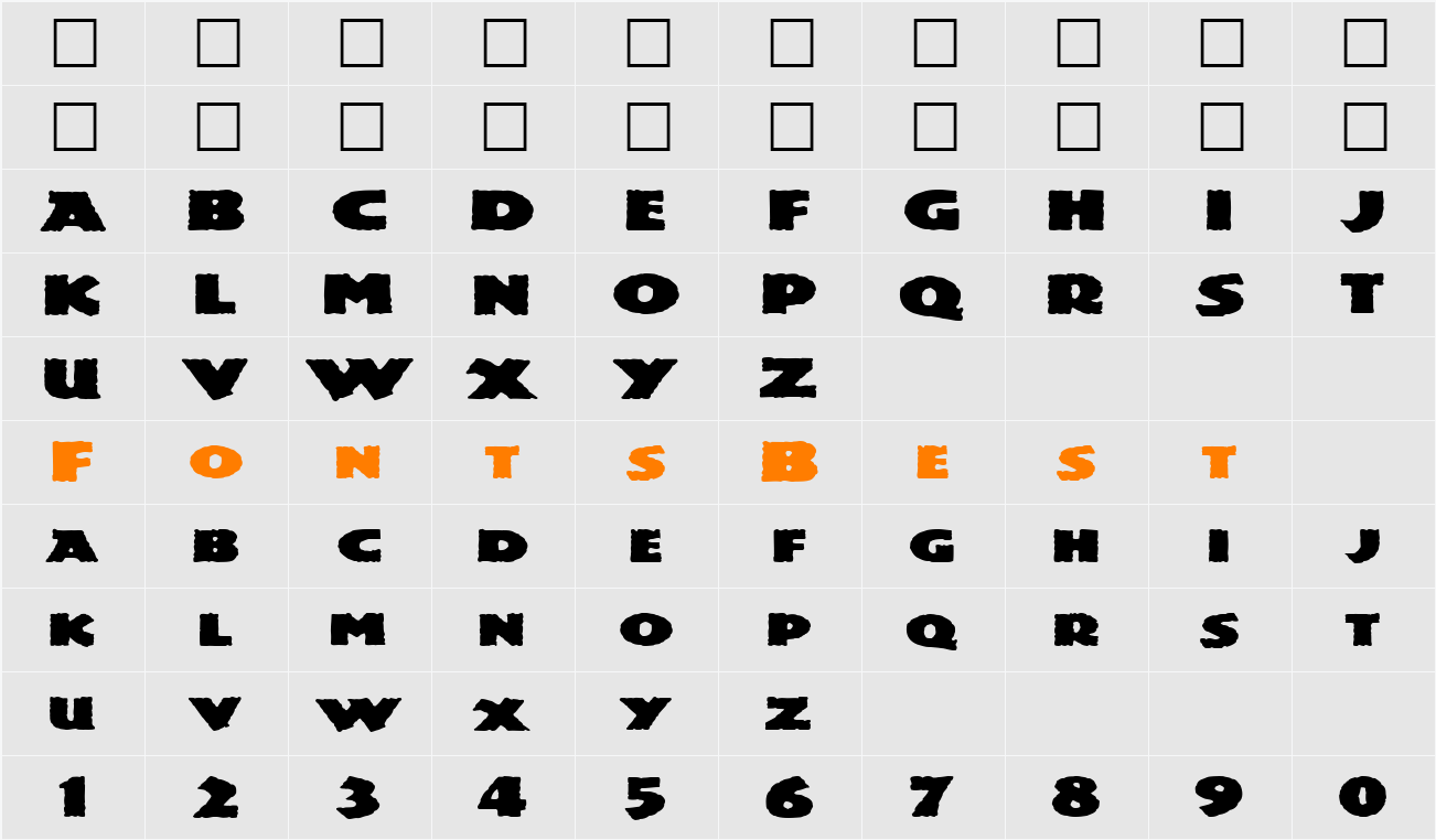 FZ JAZZY 24 EX Character Map
