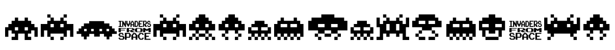 invanders from space Font Image