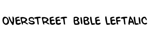 Overstreet Bible Leftalic Font Image