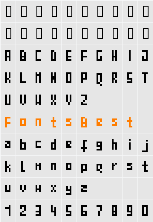 H7Micro2 Character Map