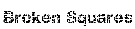 Broken Squares Font Image