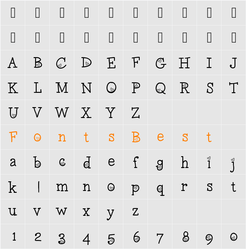 LoveNessTwo Character Map