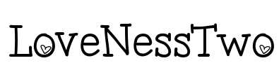 LoveNessTwo Font Image