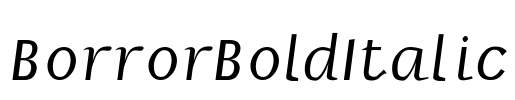 BorrorBoldItalic