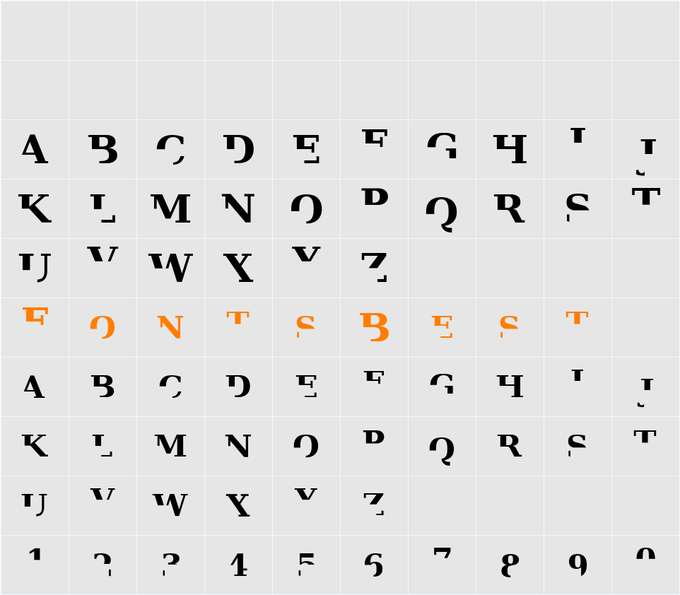 Veru Serif Character Map