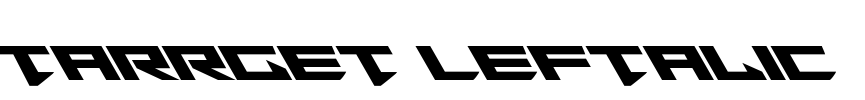 Tarrget Leftalic Font Image