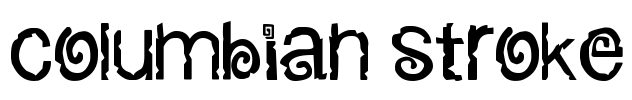 columbian stroke Font Image