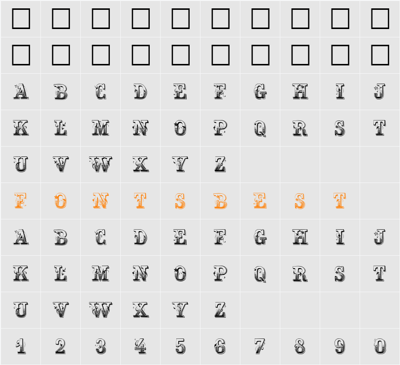 Holtzschue Character Map