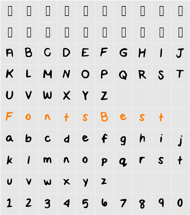 MaddieScript Character Map