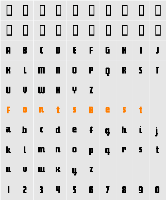 Makimango Character Map