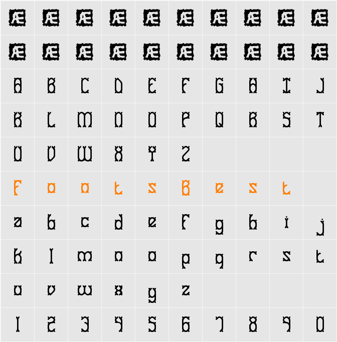Goose Bumps BRK Character Map