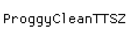 ProggyCleanTTSZ Font Image