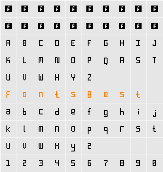 Enlatique Rounded Character Map