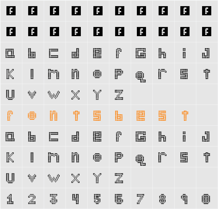 Bloodshot 1.1 Character Map
