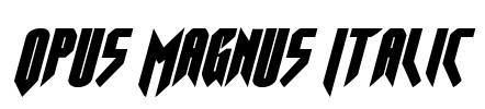 Opus Magnus Italic Font Image