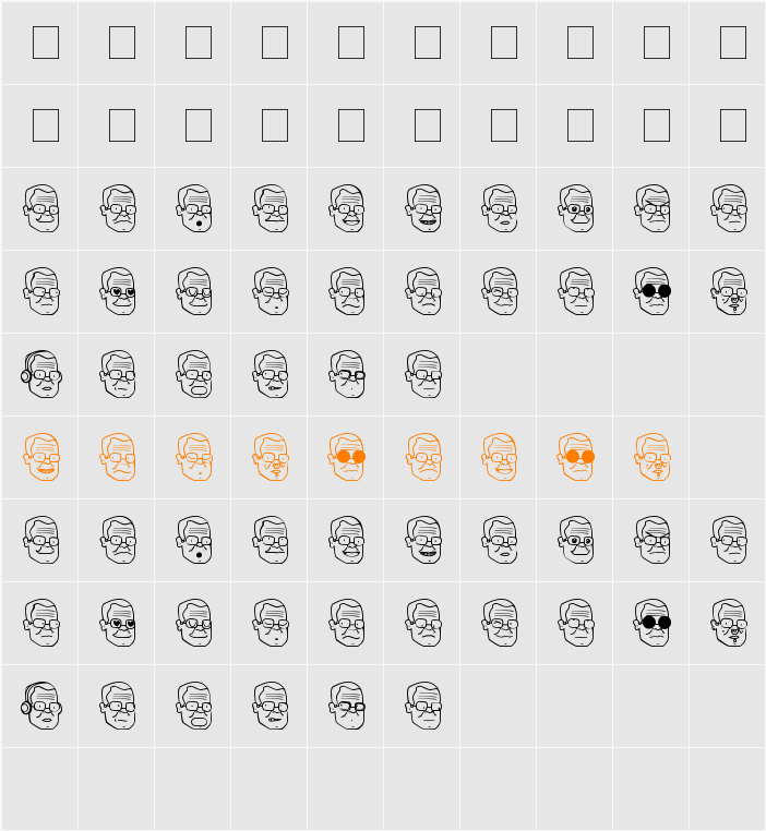 EL CUBANO Character Map