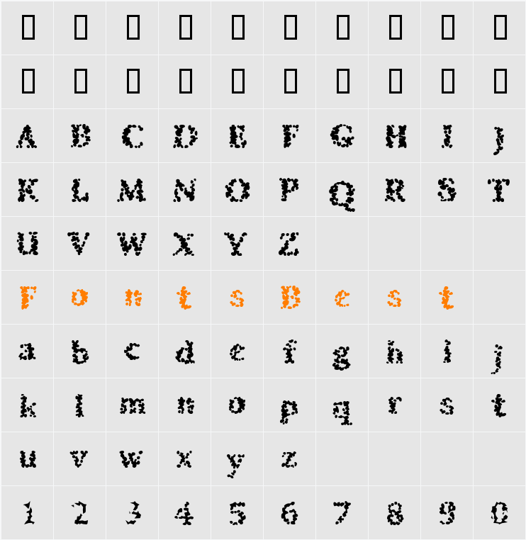 SibleyPotato Character Map