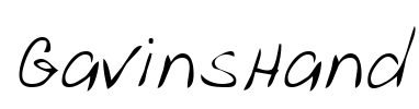 GavinsHand Font Image