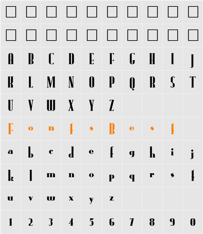 Rundfunk Character Map