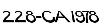 228-CAI978 Font Image