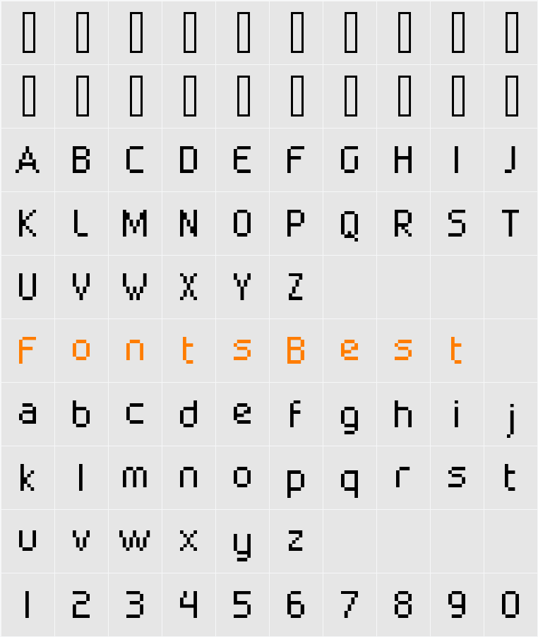superbly_10_01 Character Map