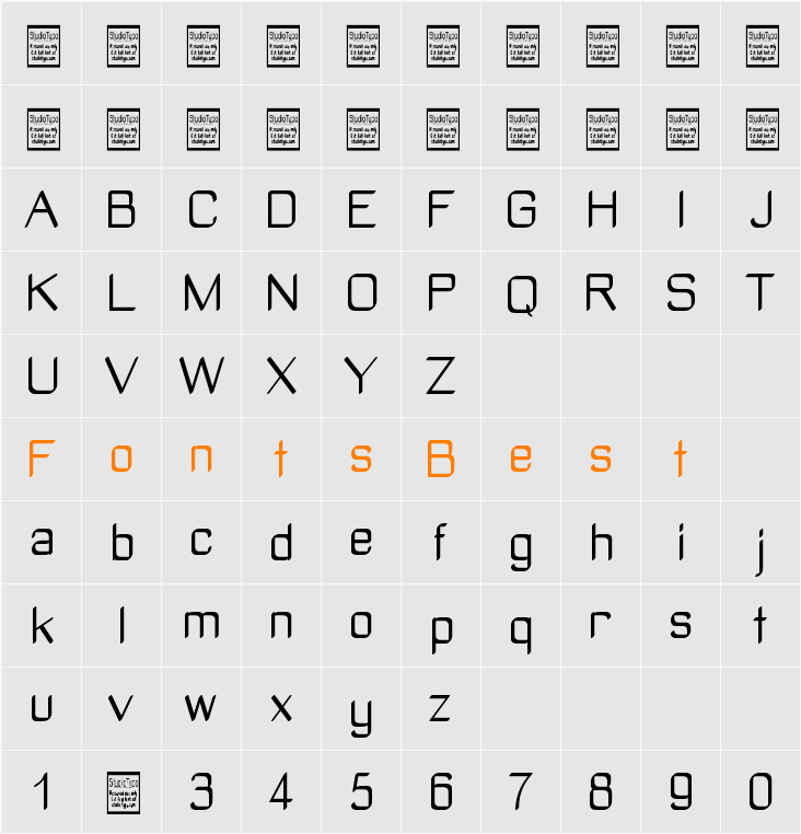 Manyeto Character Map