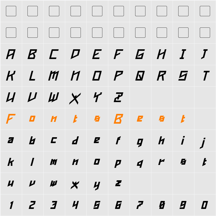 Phoenixians Character Map