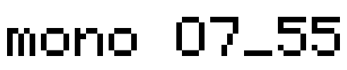 mono 07_55 Font Image