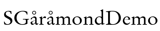 SGaramondDemo Font Image