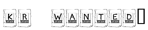 KR Wanted! Font Image