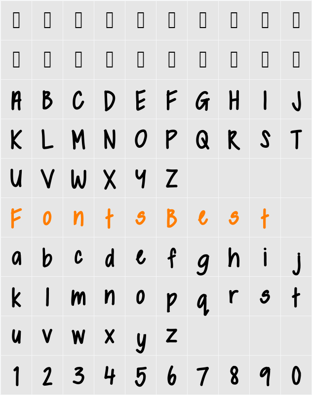 mystyle Character Map