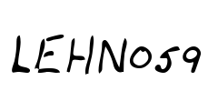 LEHN059 Font Image