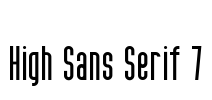 High Sans Serif 7