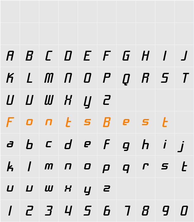 SF Chrome Fenders Extended Character Map
