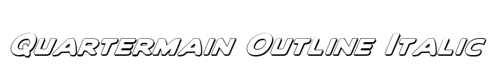 Quartermain Outline Italic Font Image