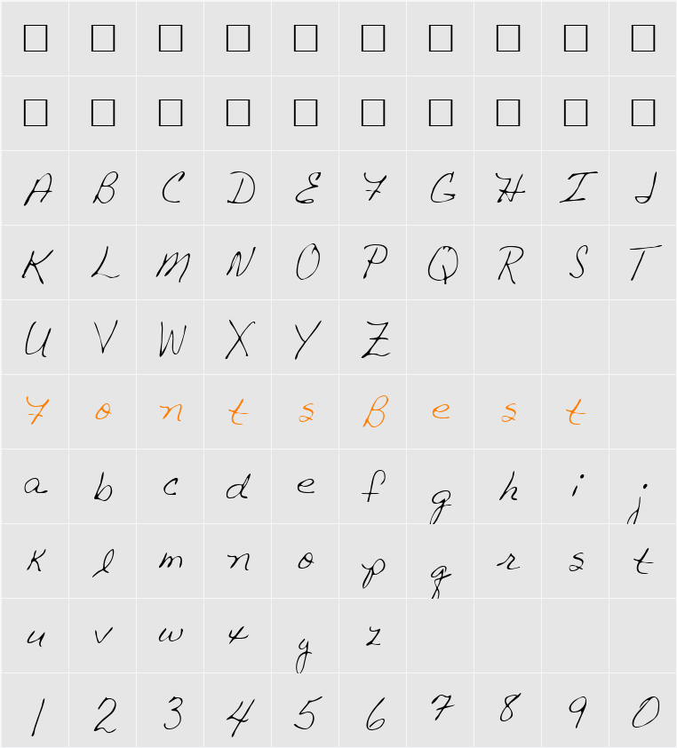 Linda Character Map
