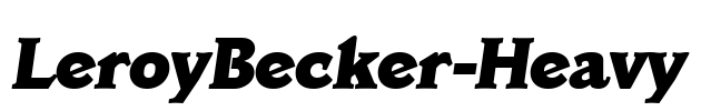LeroyBecker-Heavy Font Image