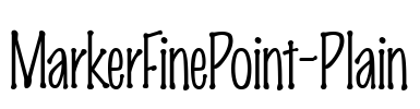 MarkerFinePoint-Plain Font Image
