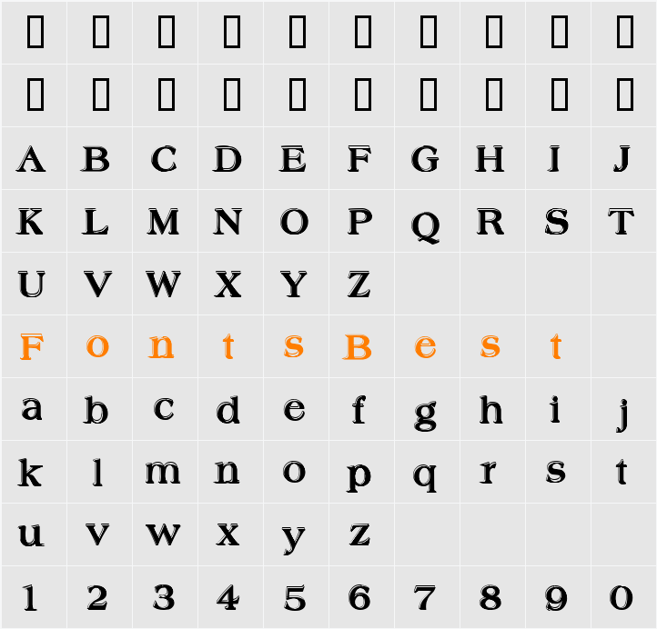 Offset Plain Character Map