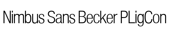 Nimbus Sans Becker PLigCon Font Image