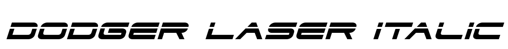 Dodger Laser Italic Font Image
