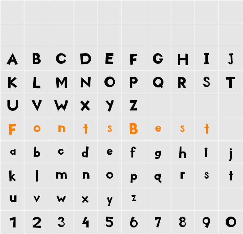 KidZone Character Map