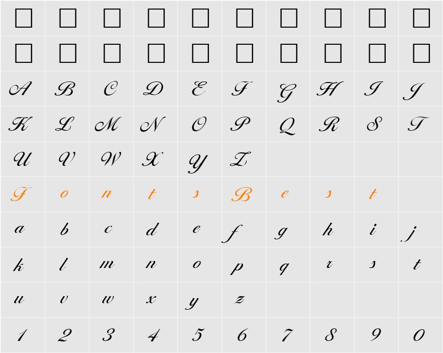 171-CAI978 Character Map