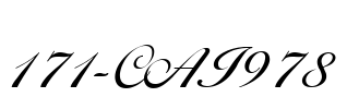 171-CAI978 Font Image
