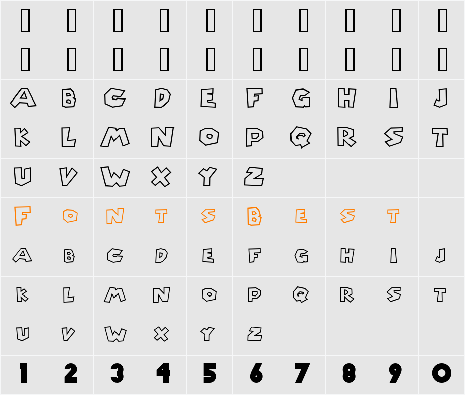 JI-Sapour Character Map