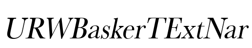 URWBaskerTExtNar Font Image