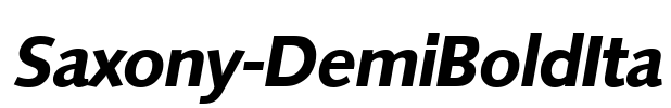 Saxony-DemiBoldIta Font Image